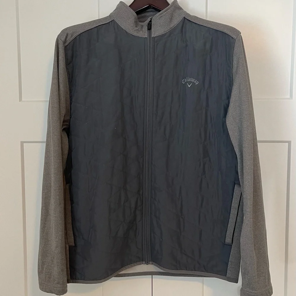 Callaway Men's Two-Tone Gray Quilted‎ Golf Jacket XL